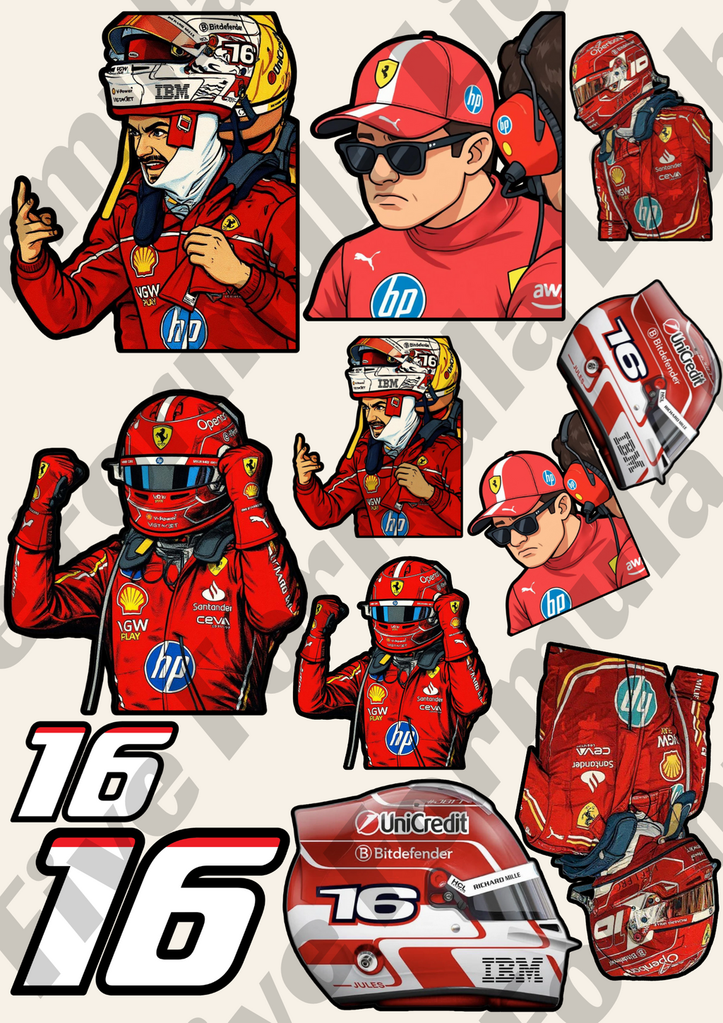 Charles Leclerc Stickers