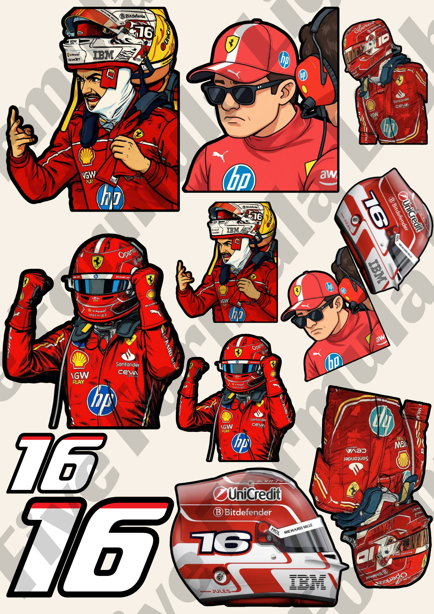 Charles Leclerc Stickers