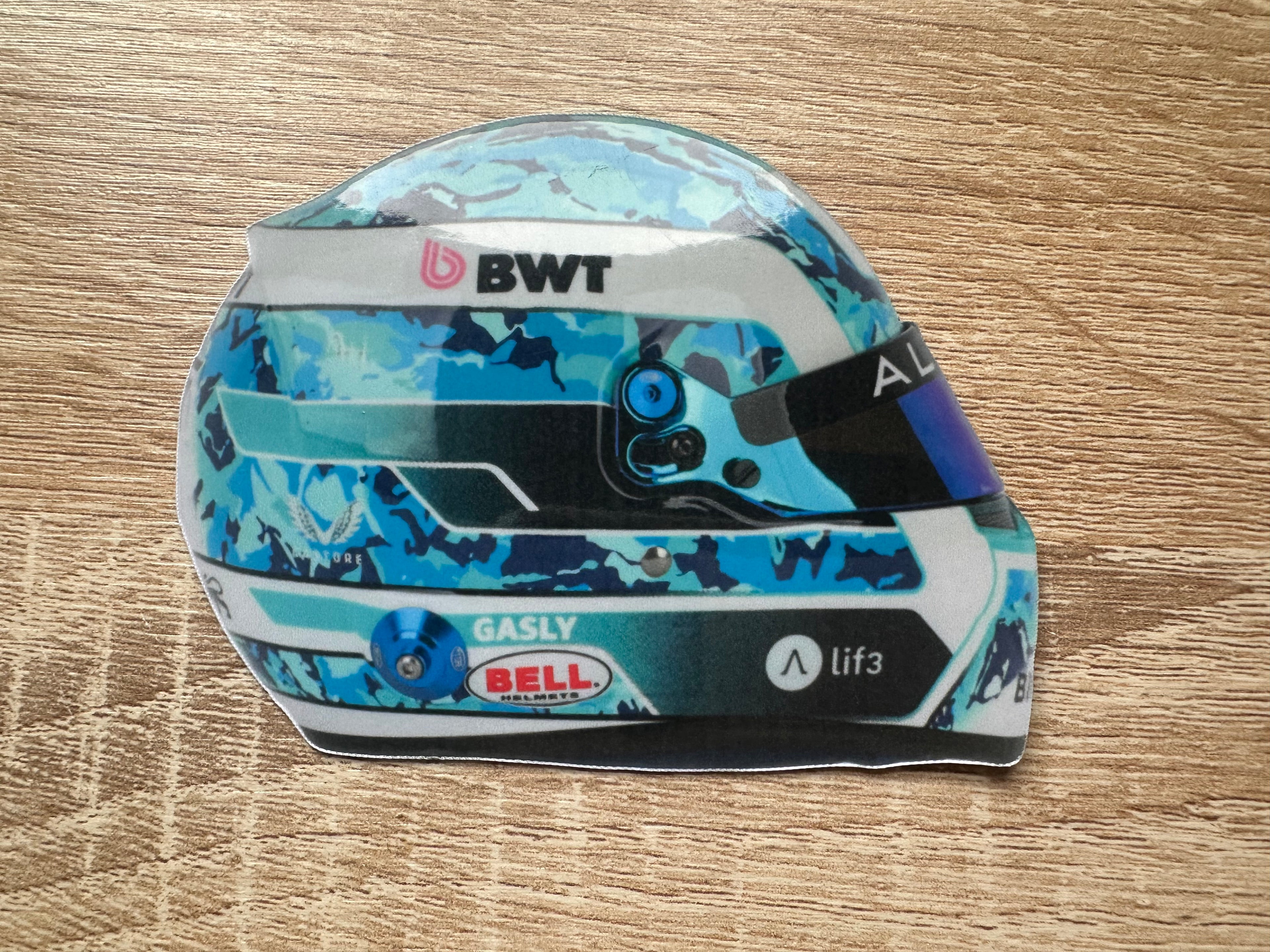 Driver Helmet Laminate Magnets