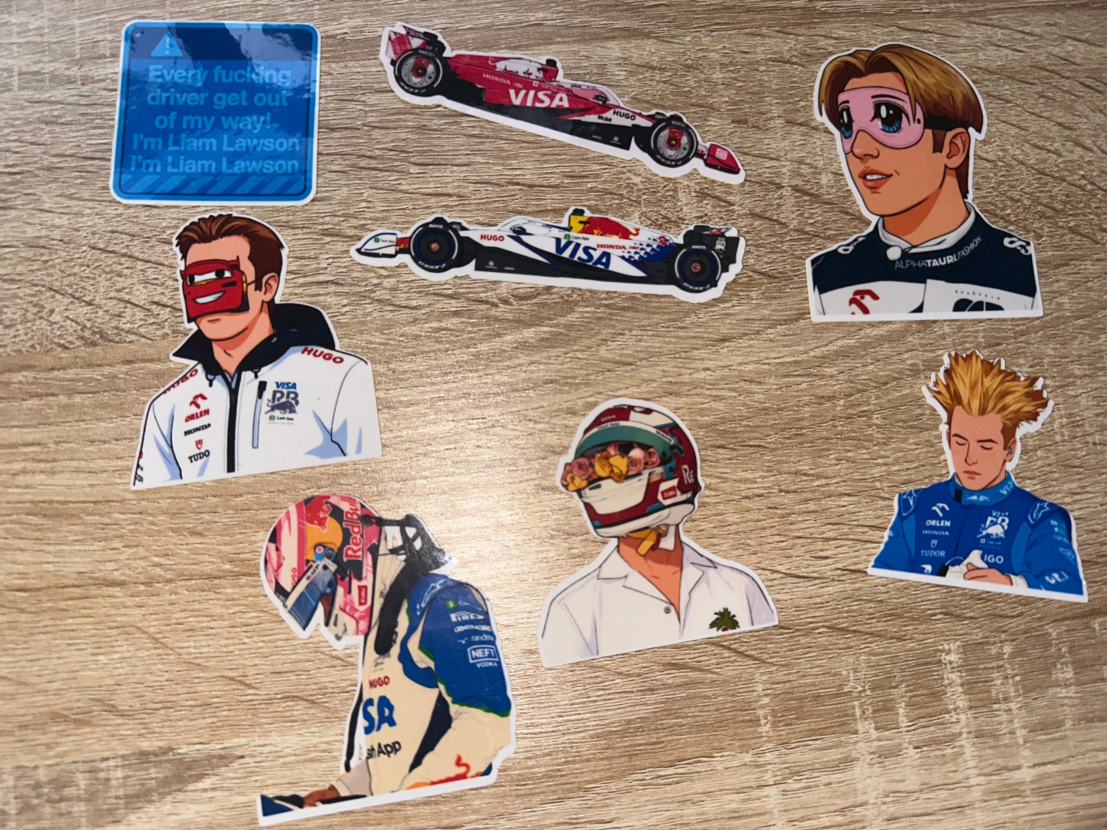 Liam Lawson Stickers
