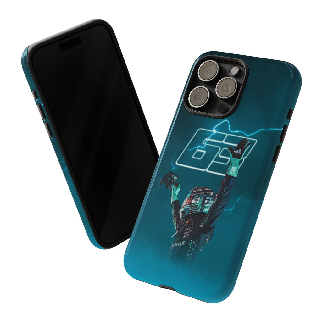 George Russell Blue Electric Phone Case (Glossy and Matte)