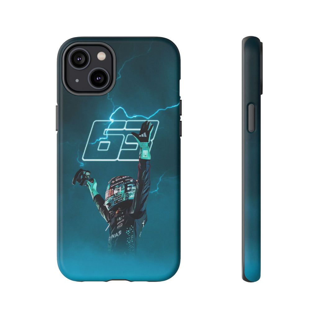 George Russell Blue Electric Phone Case (Glossy and Matte)
