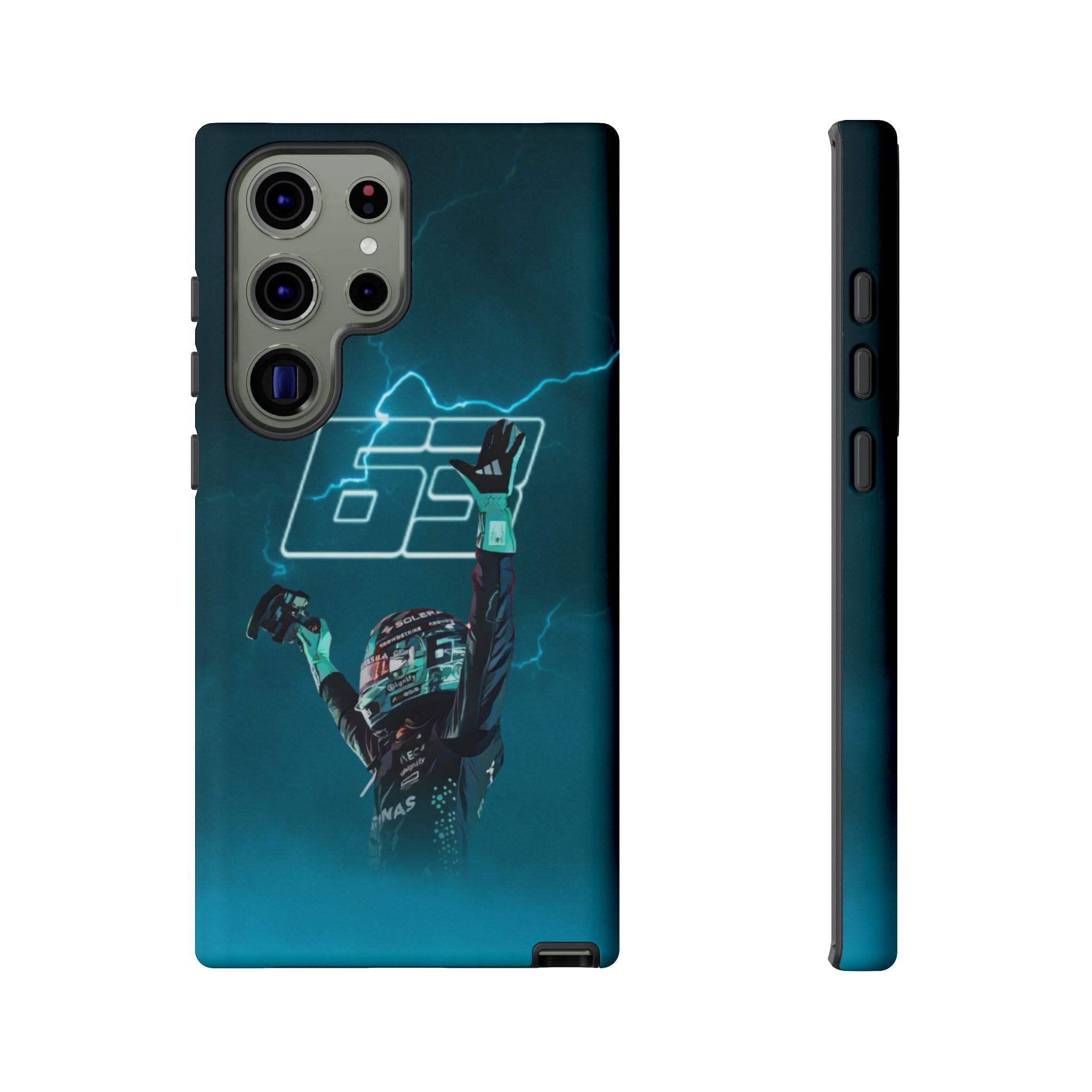 George Russell Blue Electric Phone Case (Glossy and Matte)