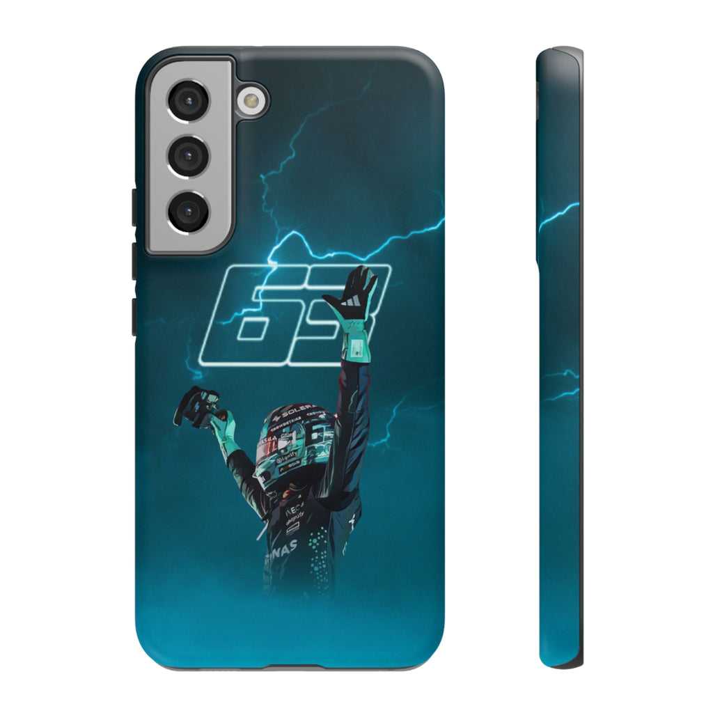 George Russell Blue Electric Phone Case (Glossy and Matte)