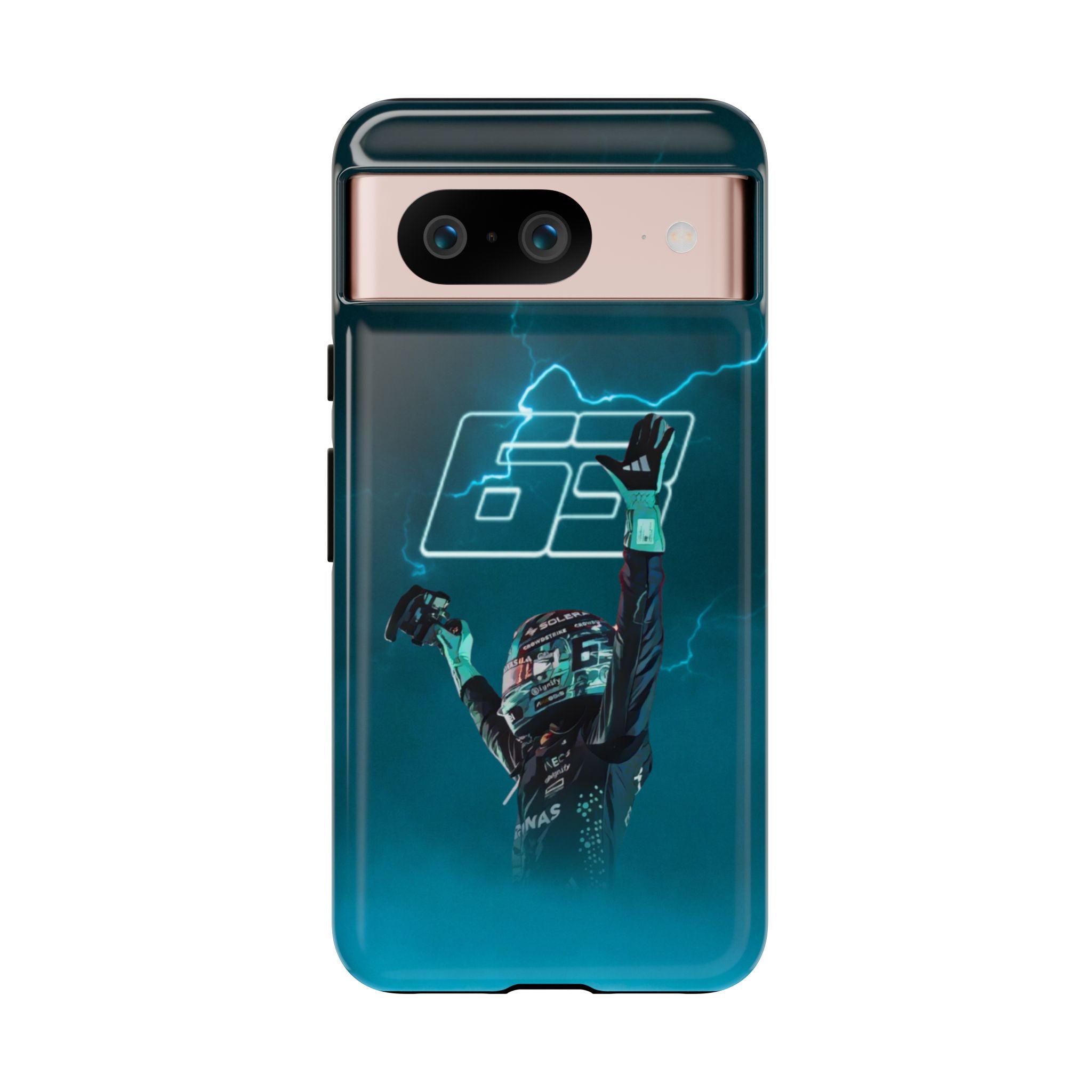 George Russell Blue Electric Phone Case (Glossy and Matte)