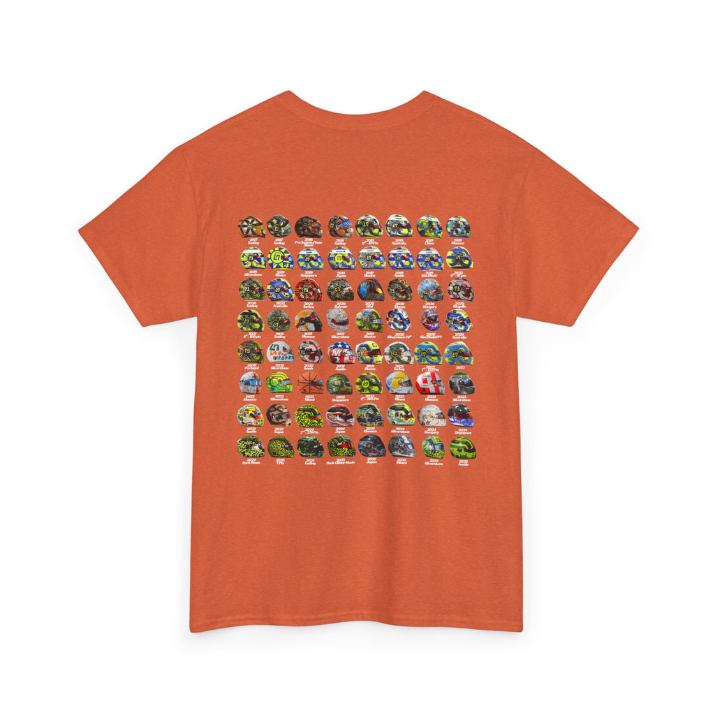 Lando Norris T-Shirt - Every Helmet In His F1 Career