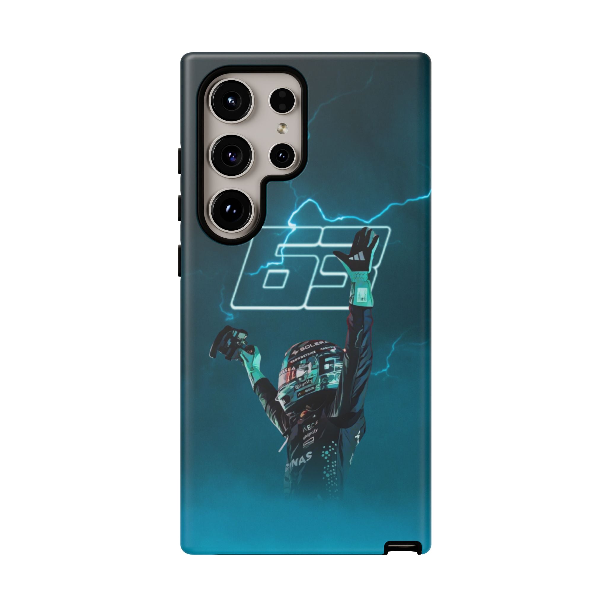 George Russell Blue Electric Phone Case (Glossy and Matte)