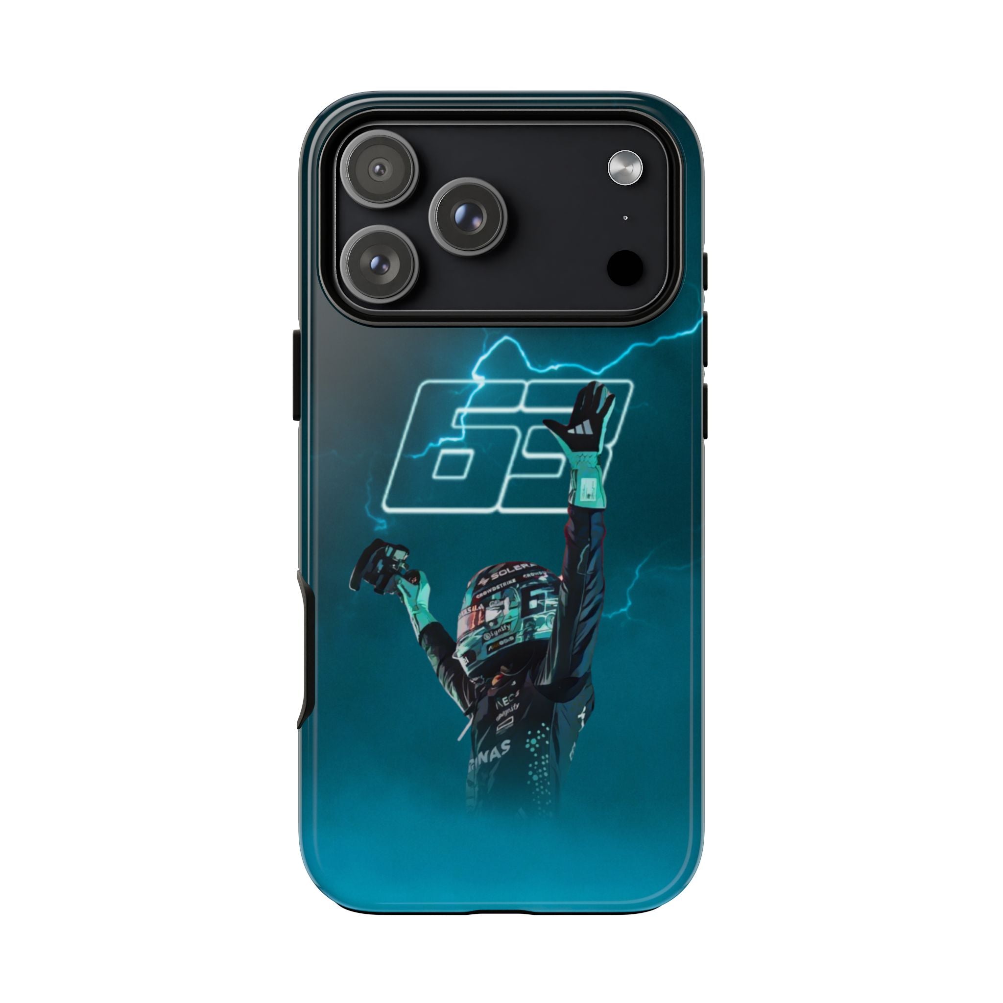 George Russell Blue Electric Phone Case (Glossy and Matte)