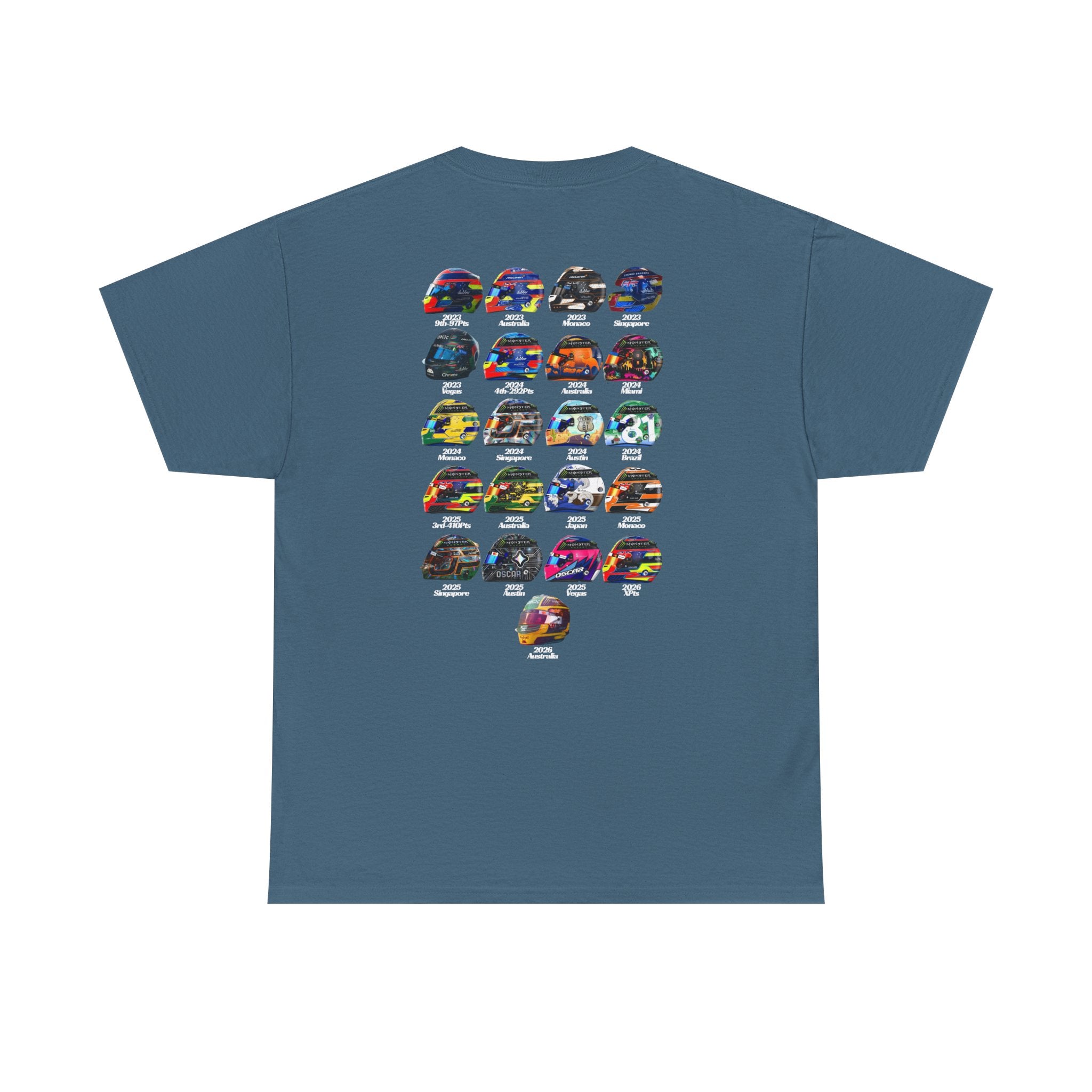 Oscar Piastri F1 Career Helmet Collection Cotton T-Shirt