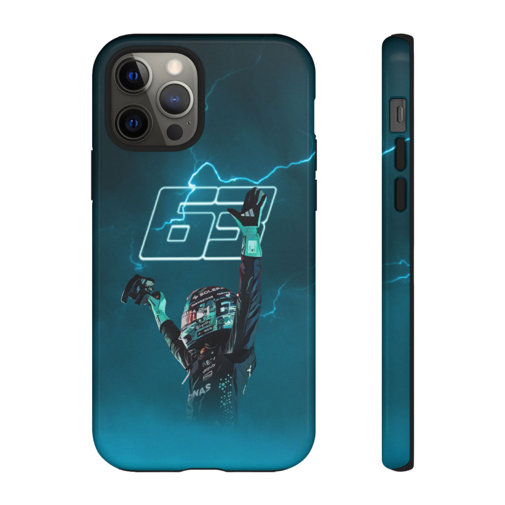 George Russell Blue Electric Phone Case (Glossy and Matte)