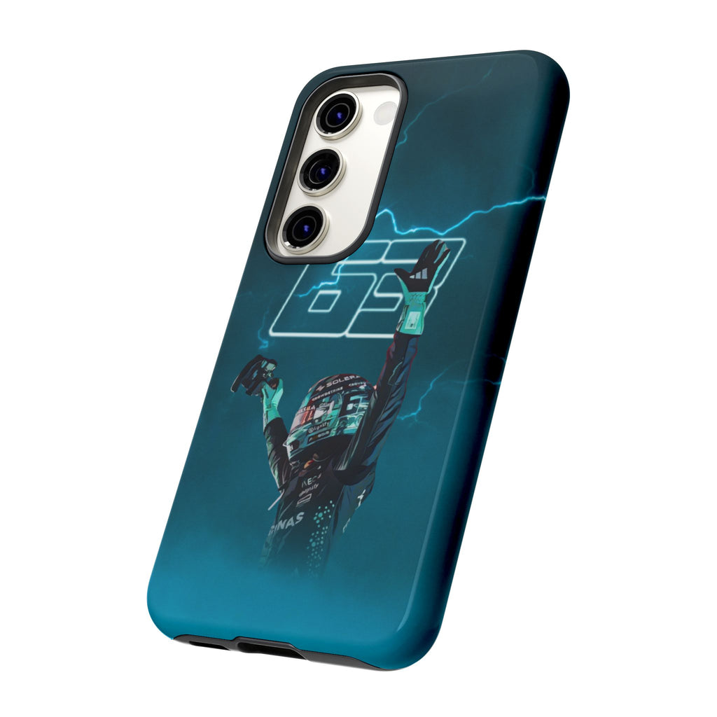 George Russell Blue Electric Phone Case (Glossy and Matte)