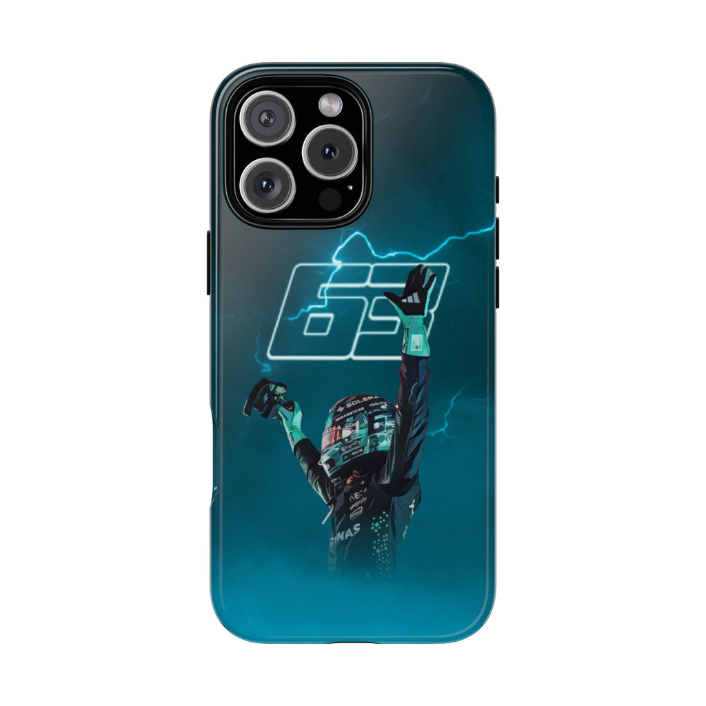 George Russell Blue Electric Phone Case (Glossy and Matte)