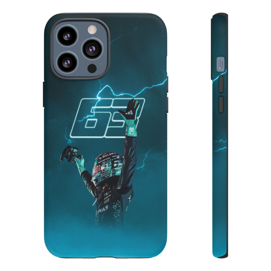 George Russell Blue Electric Phone Case (Glossy and Matte)