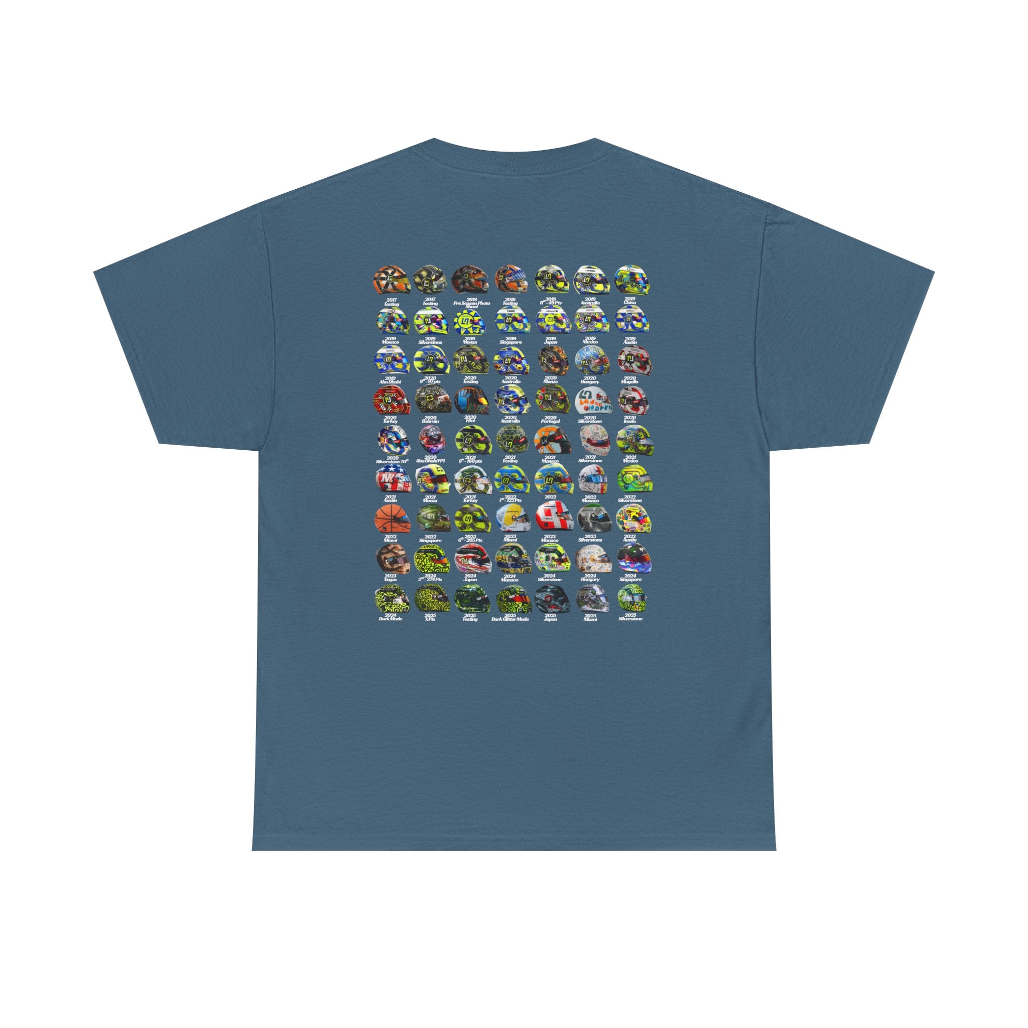 Lando Norris T-Shirt - Every Helmet In His F1 Career