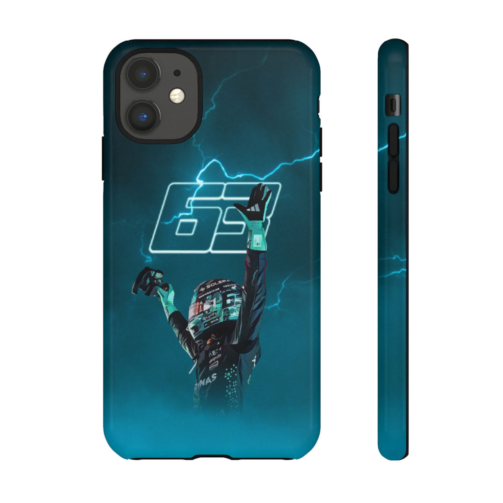 George Russell Blue Electric Phone Case (Glossy and Matte)