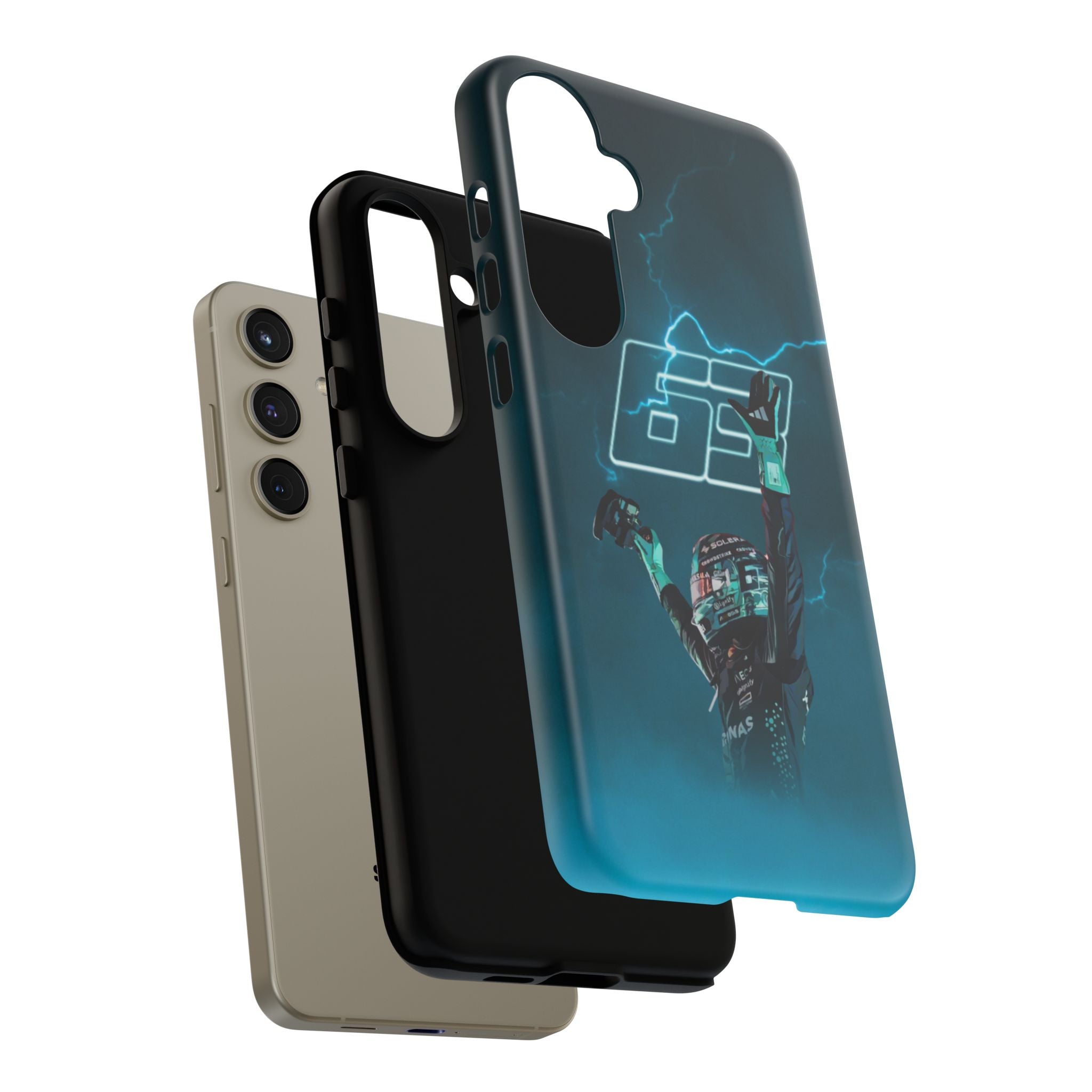 George Russell Blue Electric Phone Case (Glossy and Matte)