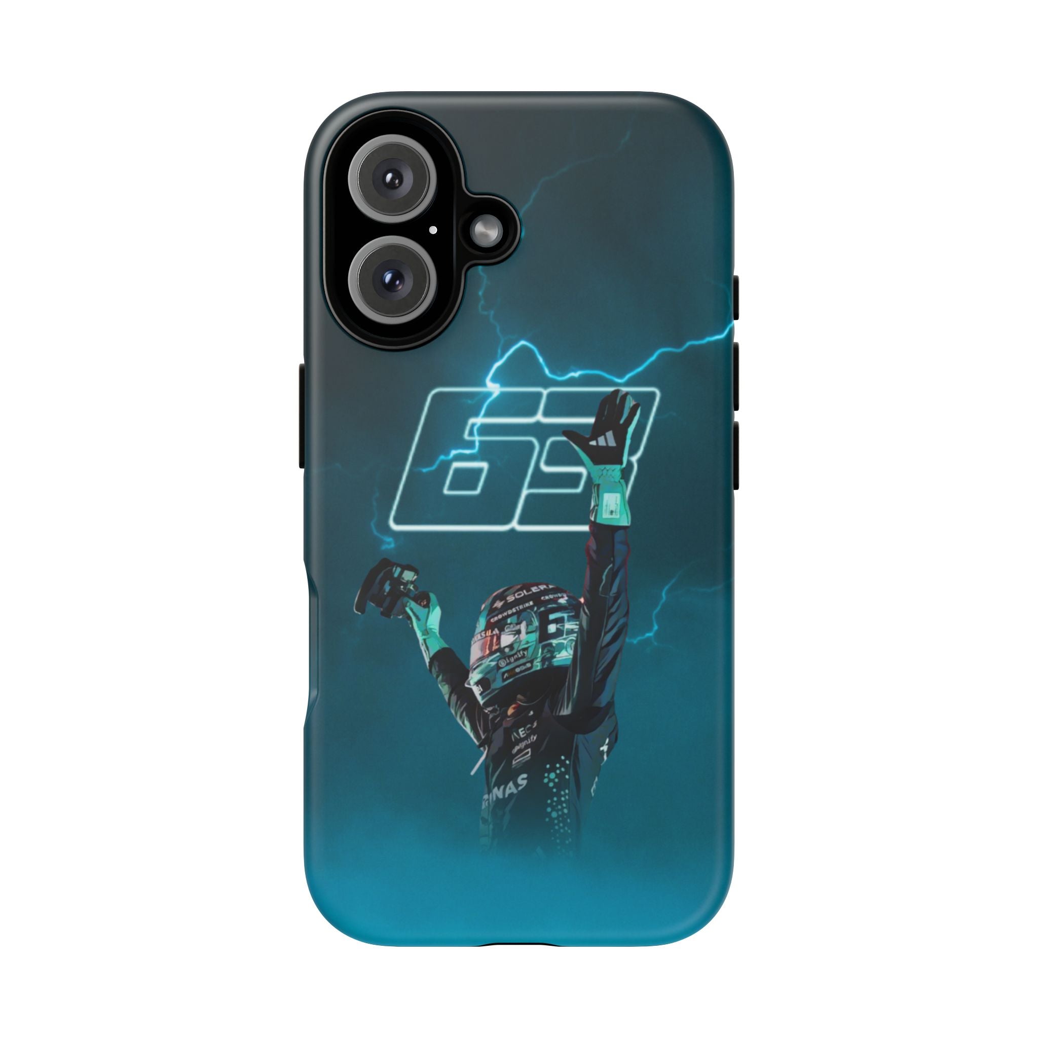 George Russell Blue Electric Phone Case (Glossy and Matte)