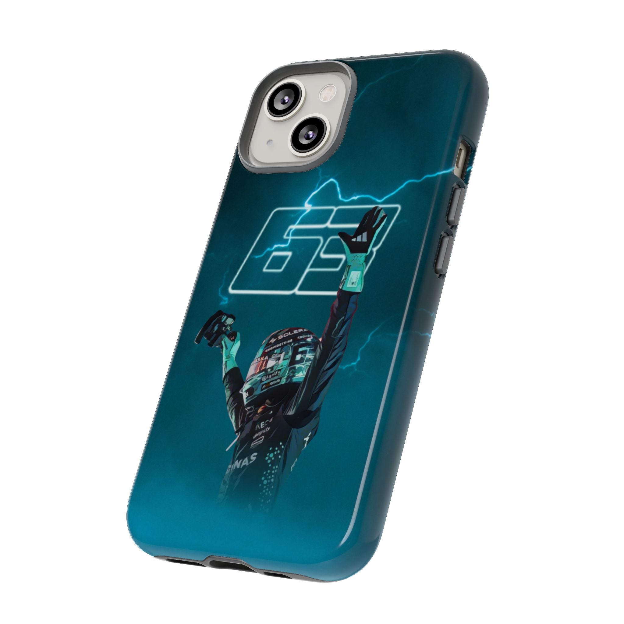 George Russell Blue Electric Phone Case (Glossy and Matte)