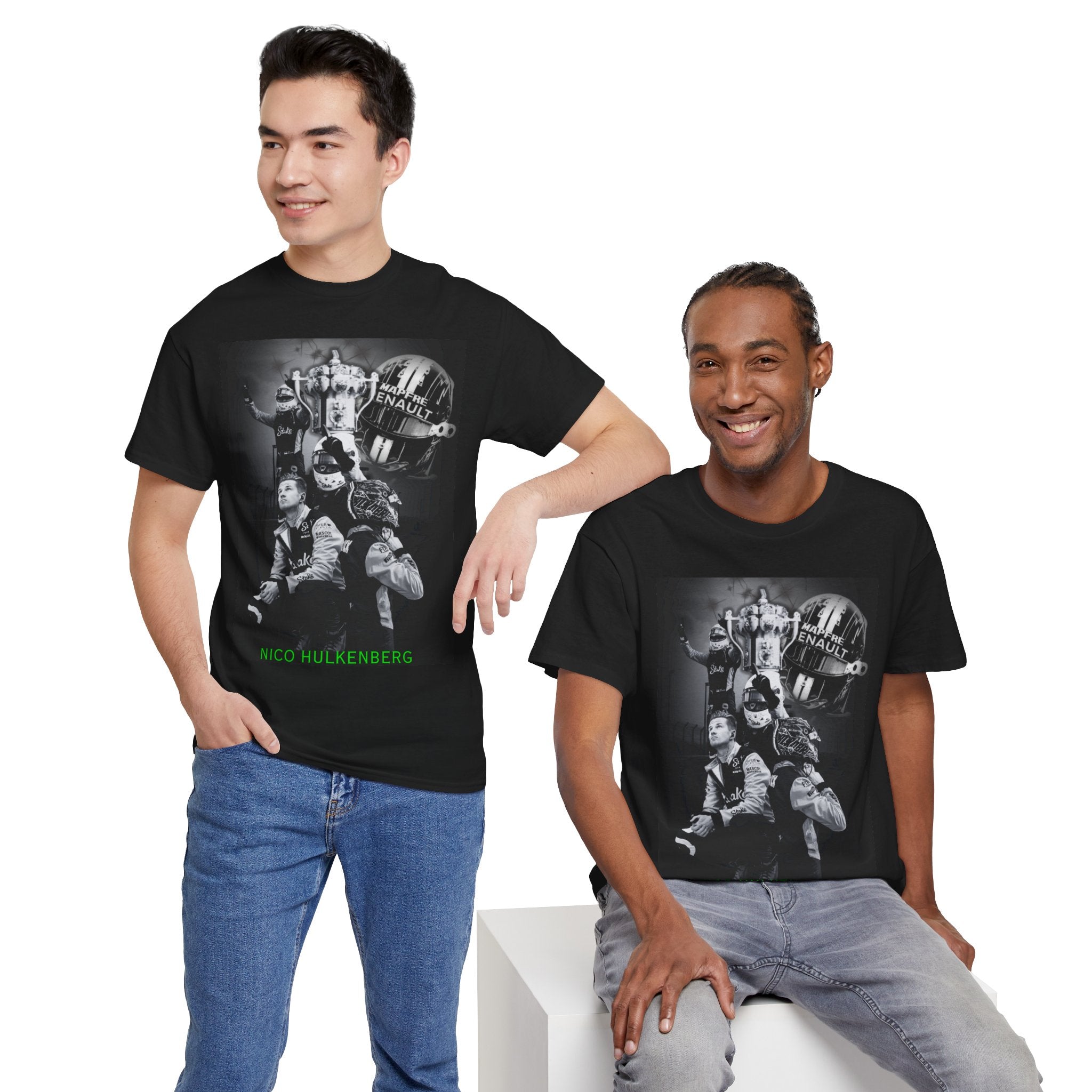 Nico Hulkenberg Black and White T-Shirt