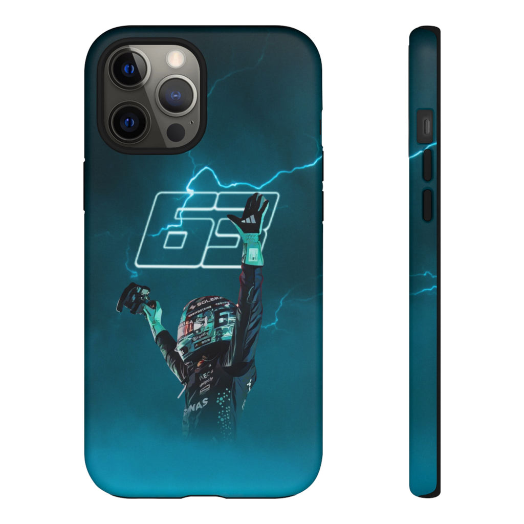 George Russell Blue Electric Phone Case (Glossy and Matte)