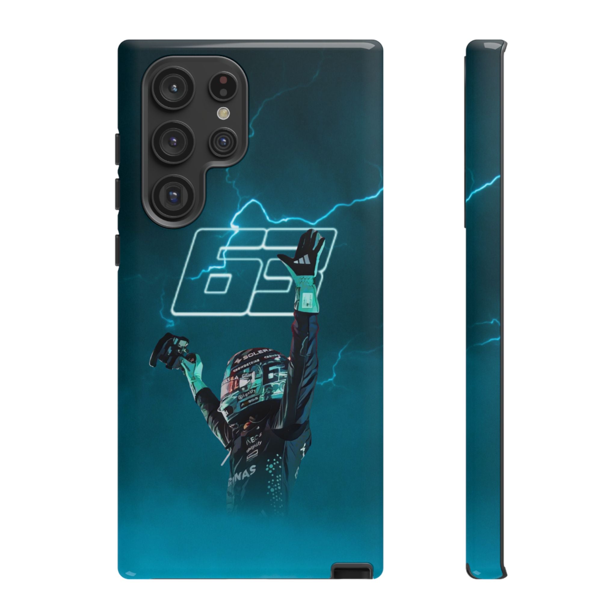 George Russell Blue Electric Phone Case (Glossy and Matte)