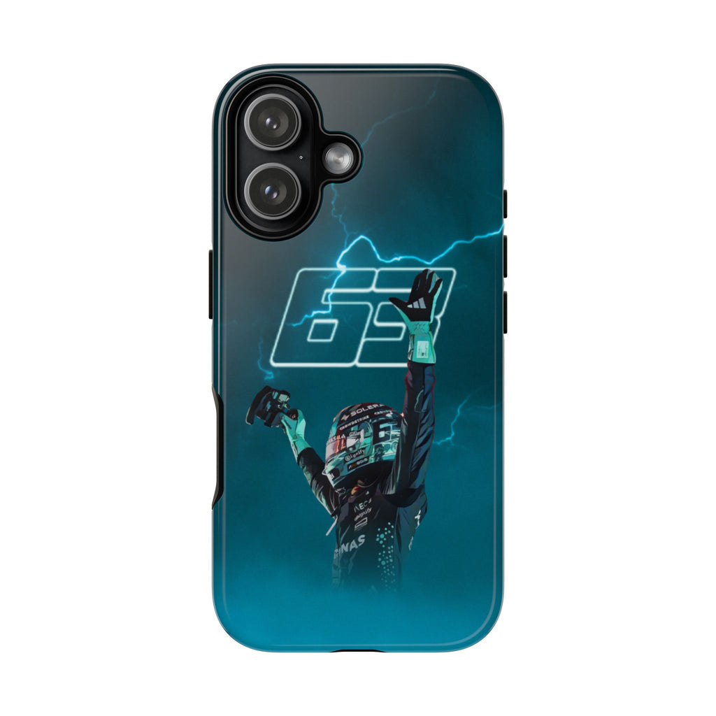 George Russell Blue Electric Phone Case (Glossy and Matte)