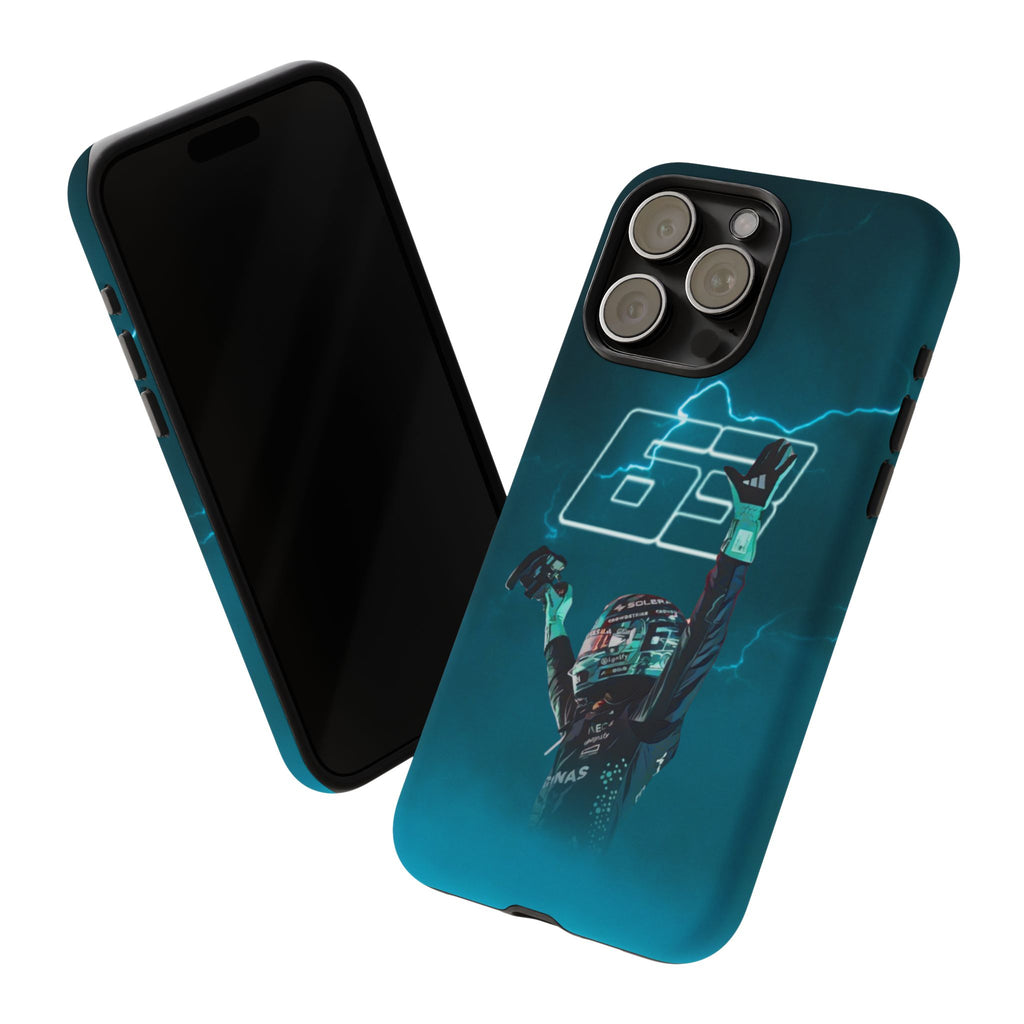 George Russell Blue Electric Phone Case (Glossy and Matte)