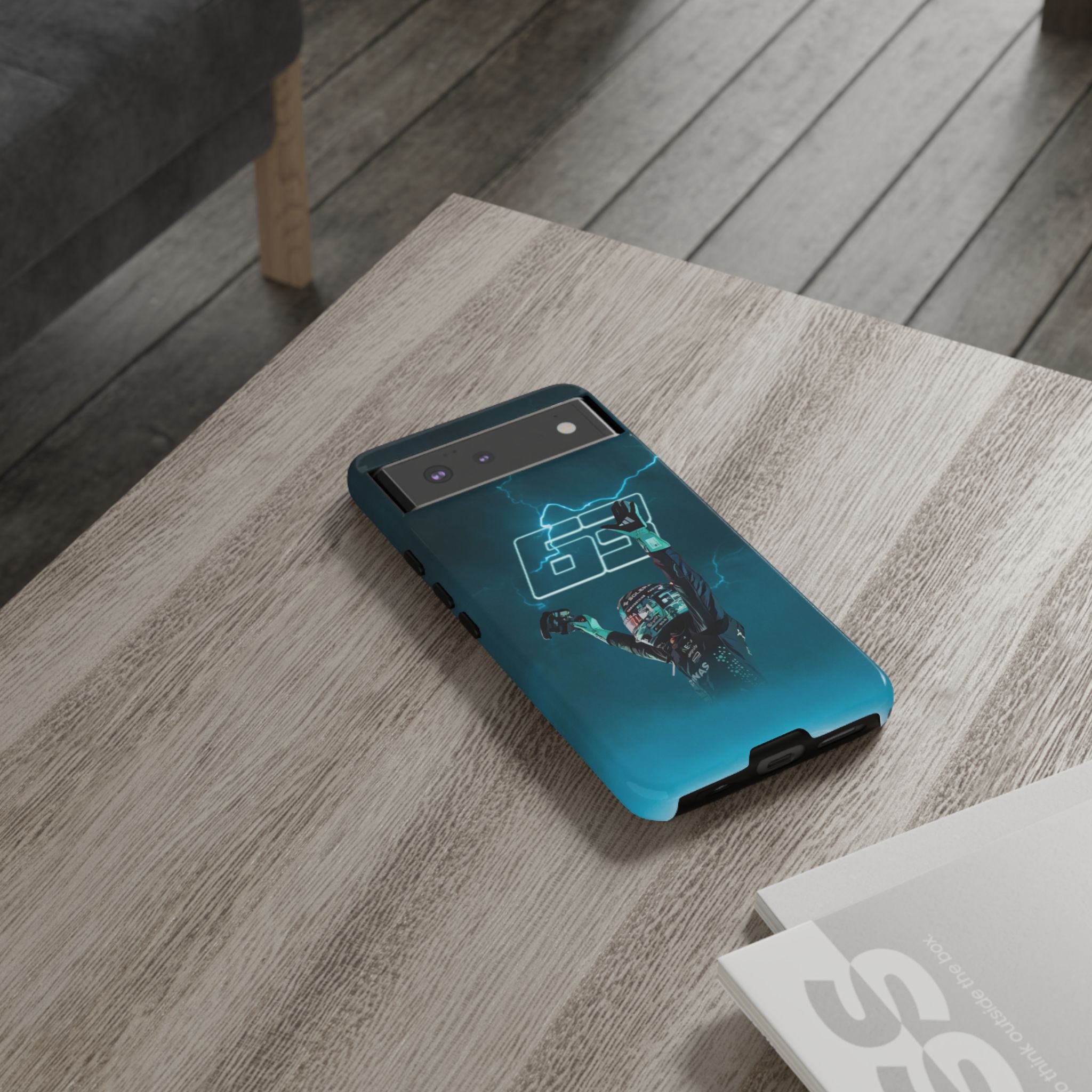 George Russell Blue Electric Phone Case (Glossy and Matte)