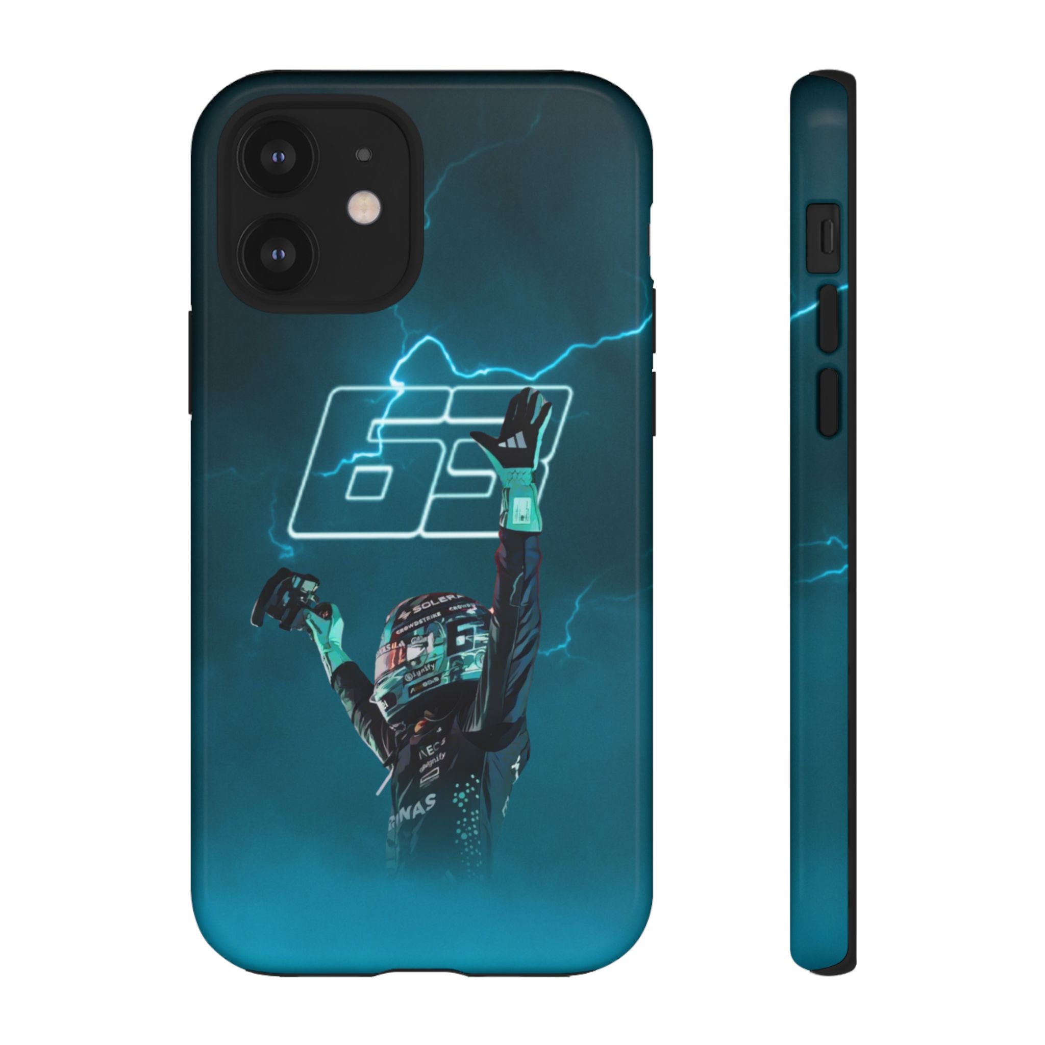 George Russell Blue Electric Phone Case (Glossy and Matte)