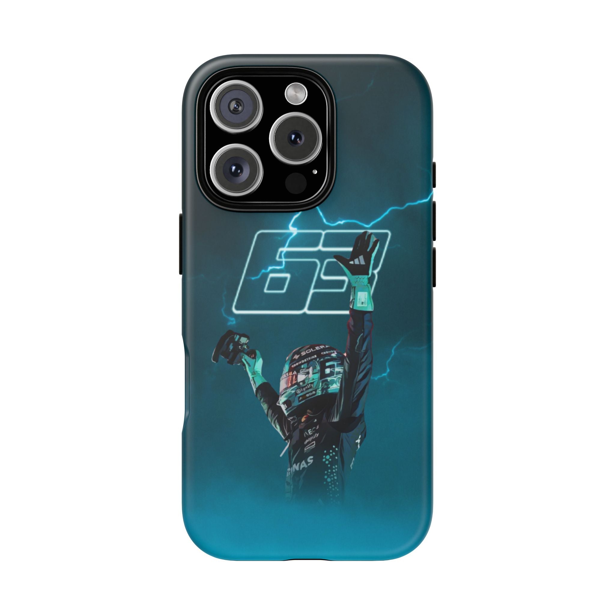 George Russell Blue Electric Phone Case (Glossy and Matte)