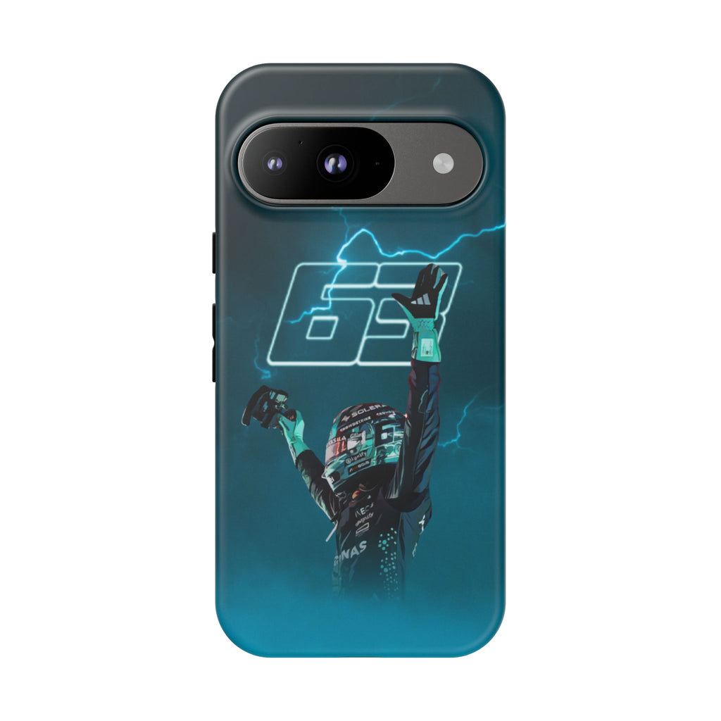 George Russell Blue Electric Phone Case (Glossy and Matte)