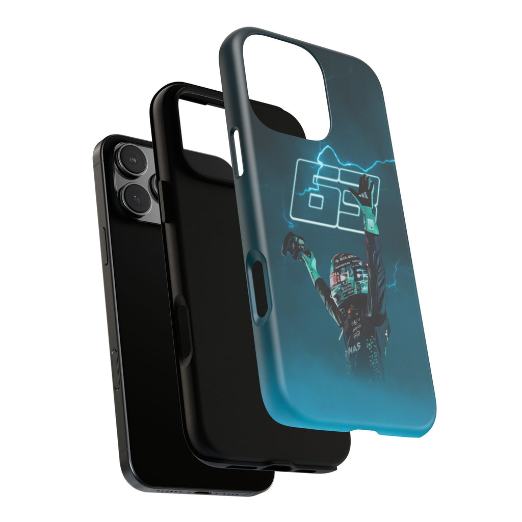 George Russell Blue Electric Phone Case (Glossy and Matte)