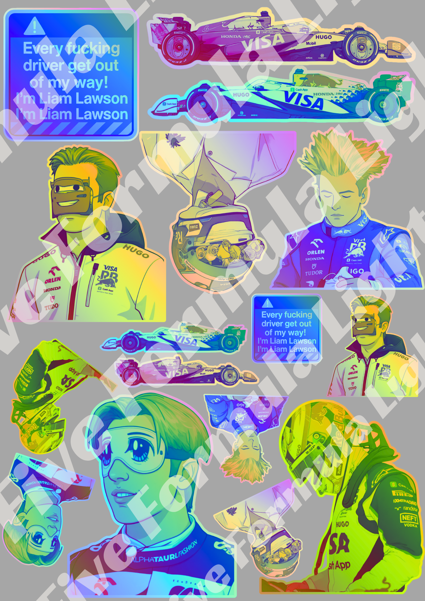 Liam Lawson Stickers