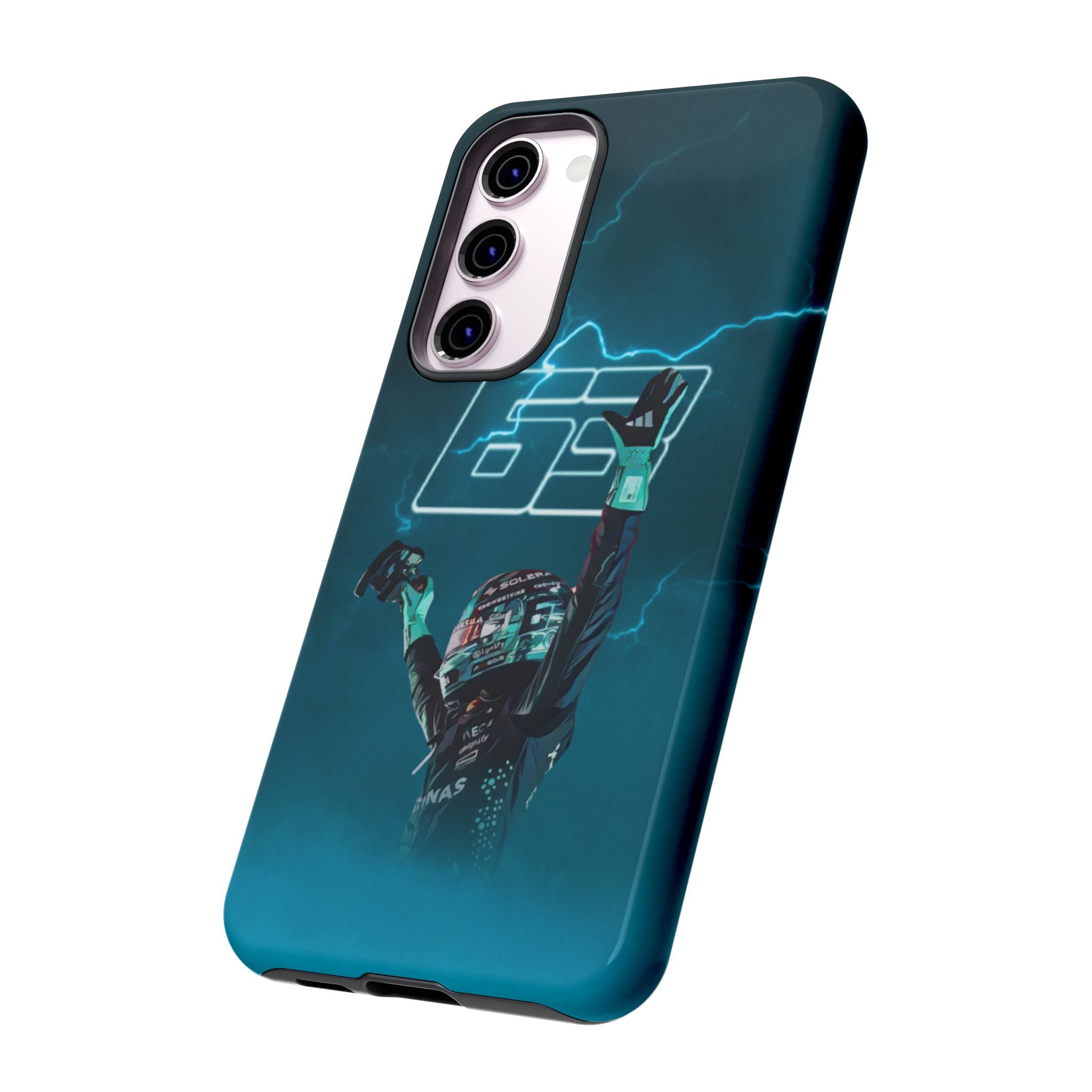 George Russell Blue Electric Phone Case (Glossy and Matte)