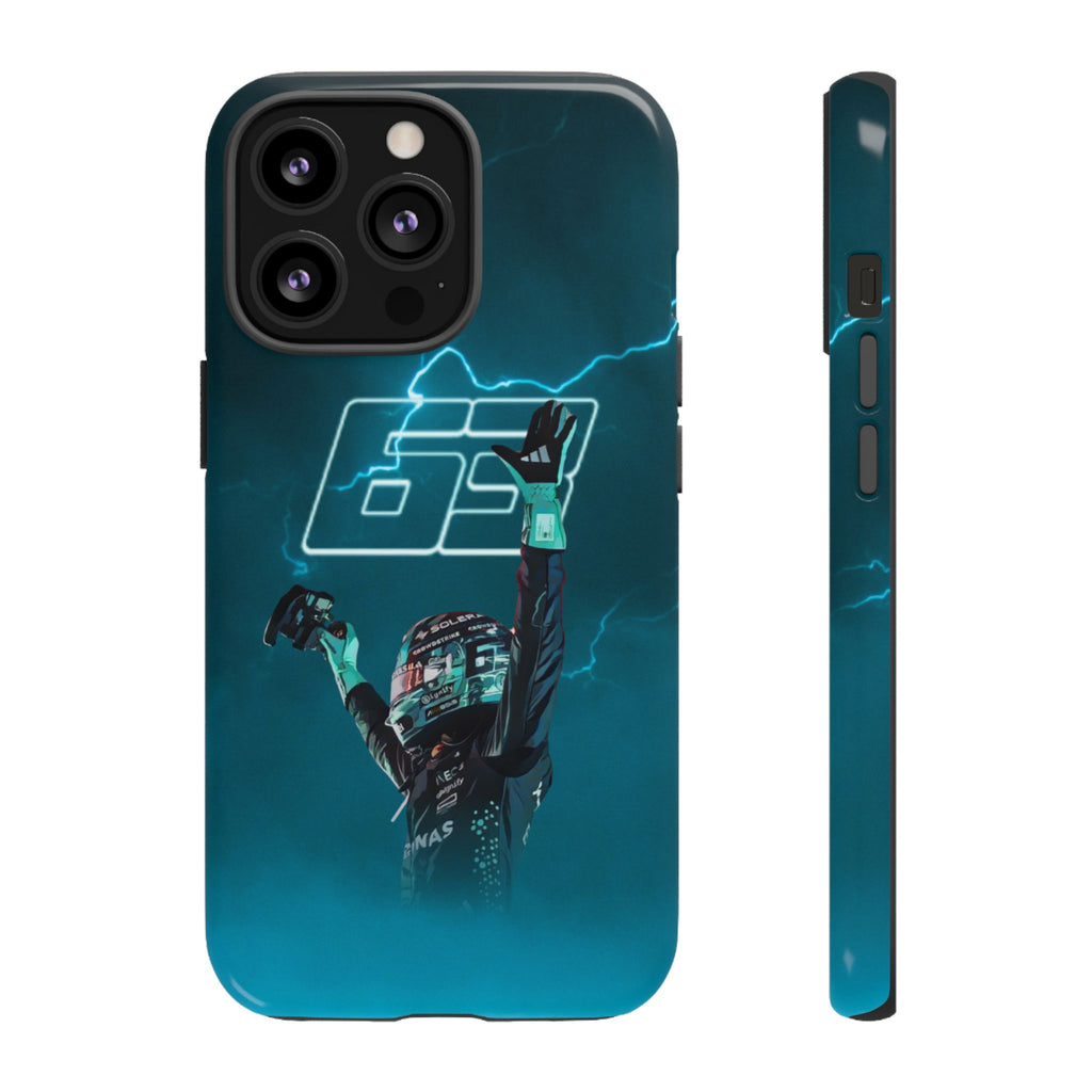 George Russell Blue Electric Phone Case (Glossy and Matte)