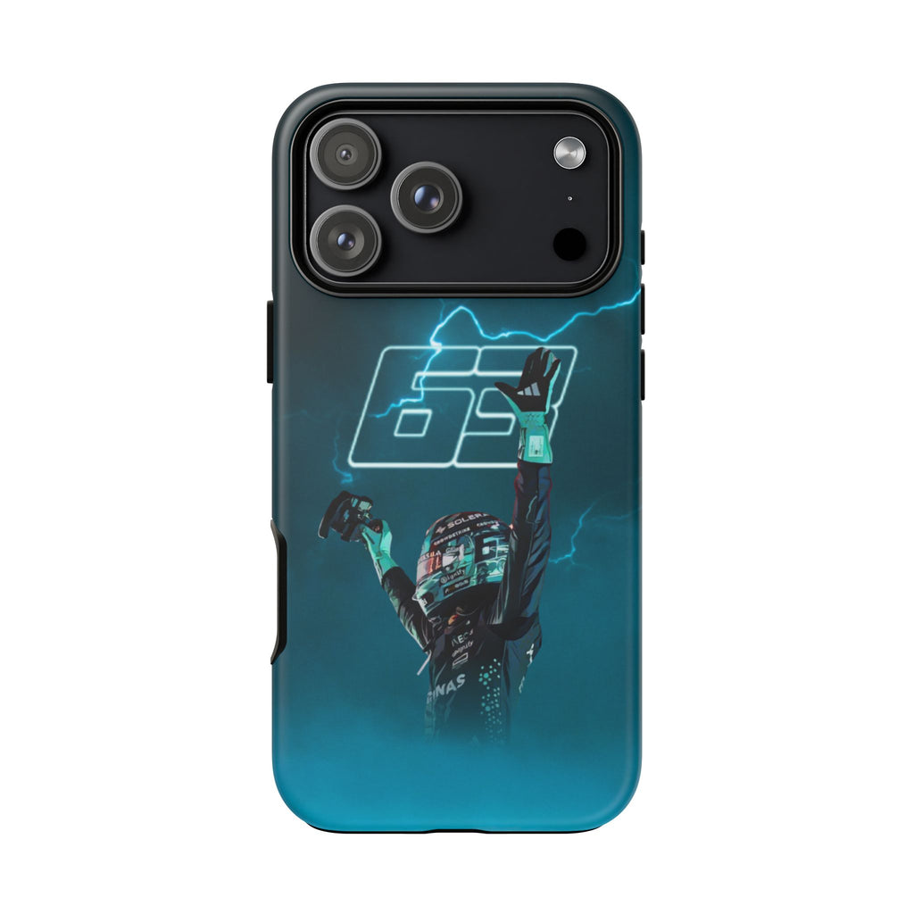 George Russell Blue Electric Phone Case (Glossy and Matte)