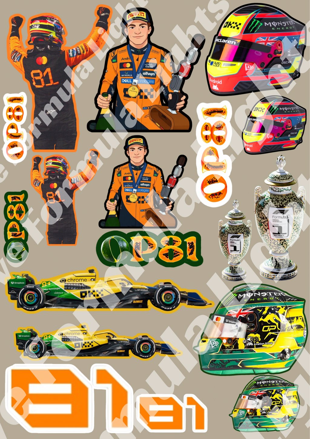 Oscar Piastri Stickers
