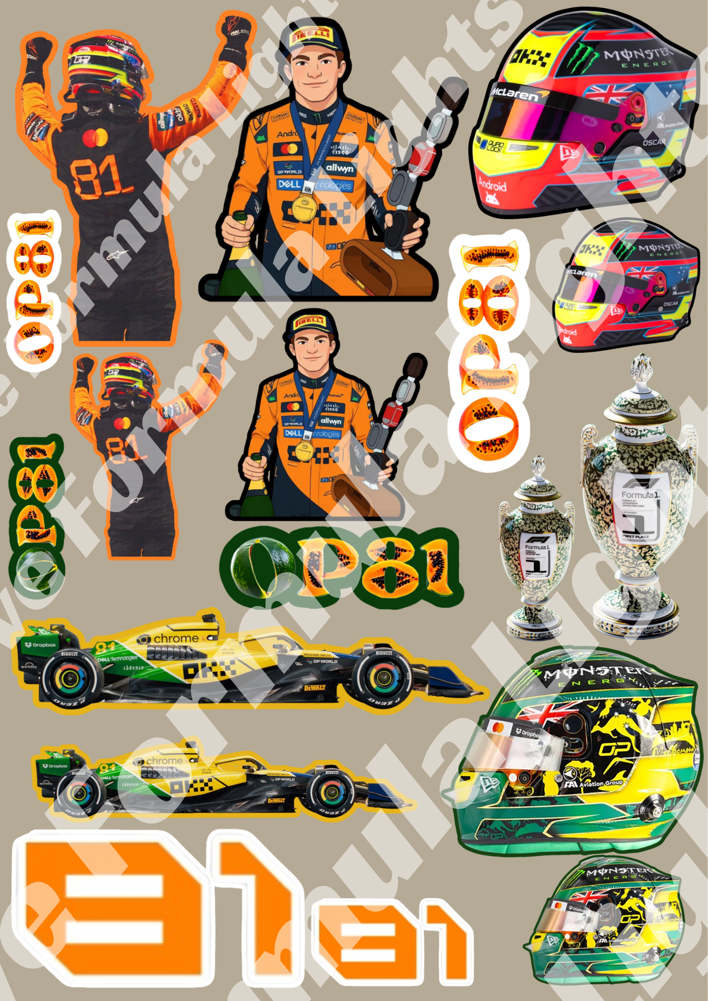 Oscar Piastri Stickers