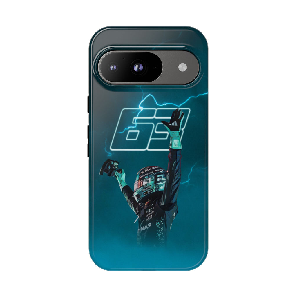 George Russell Blue Electric Phone Case (Glossy and Matte)