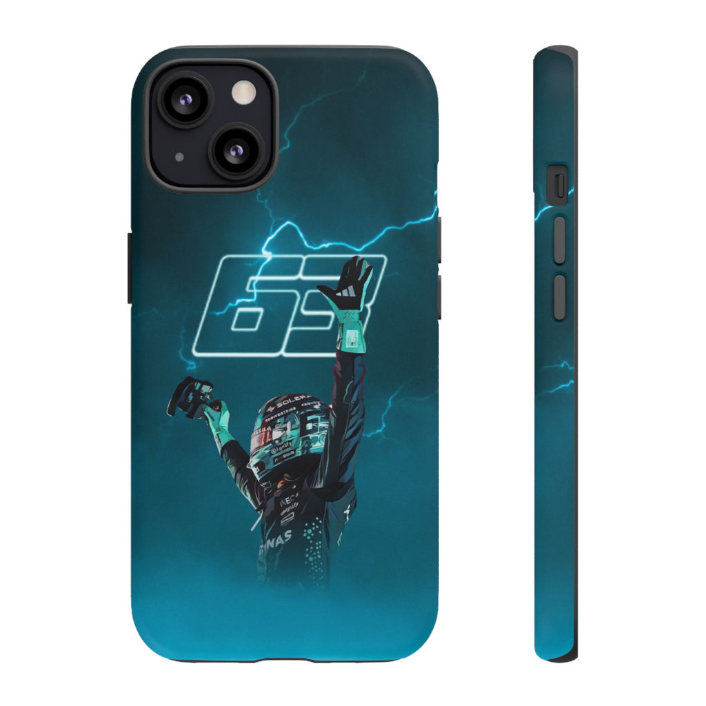 George Russell Blue Electric Phone Case (Glossy and Matte)