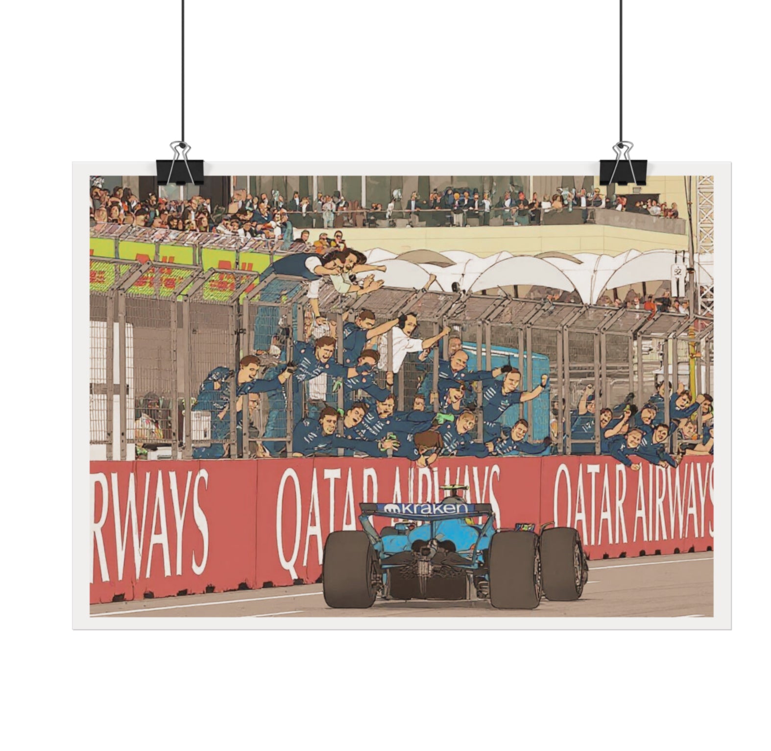 Carlos Sainz Baku Retro Grain Poster