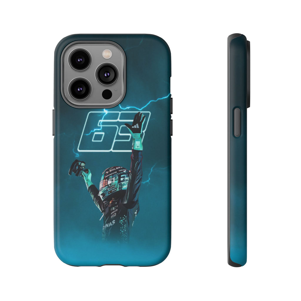 George Russell Blue Electric Phone Case (Glossy and Matte)
