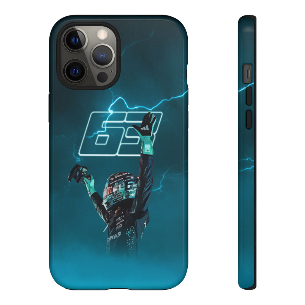 George Russell Blue Electric Phone Case (Glossy and Matte)