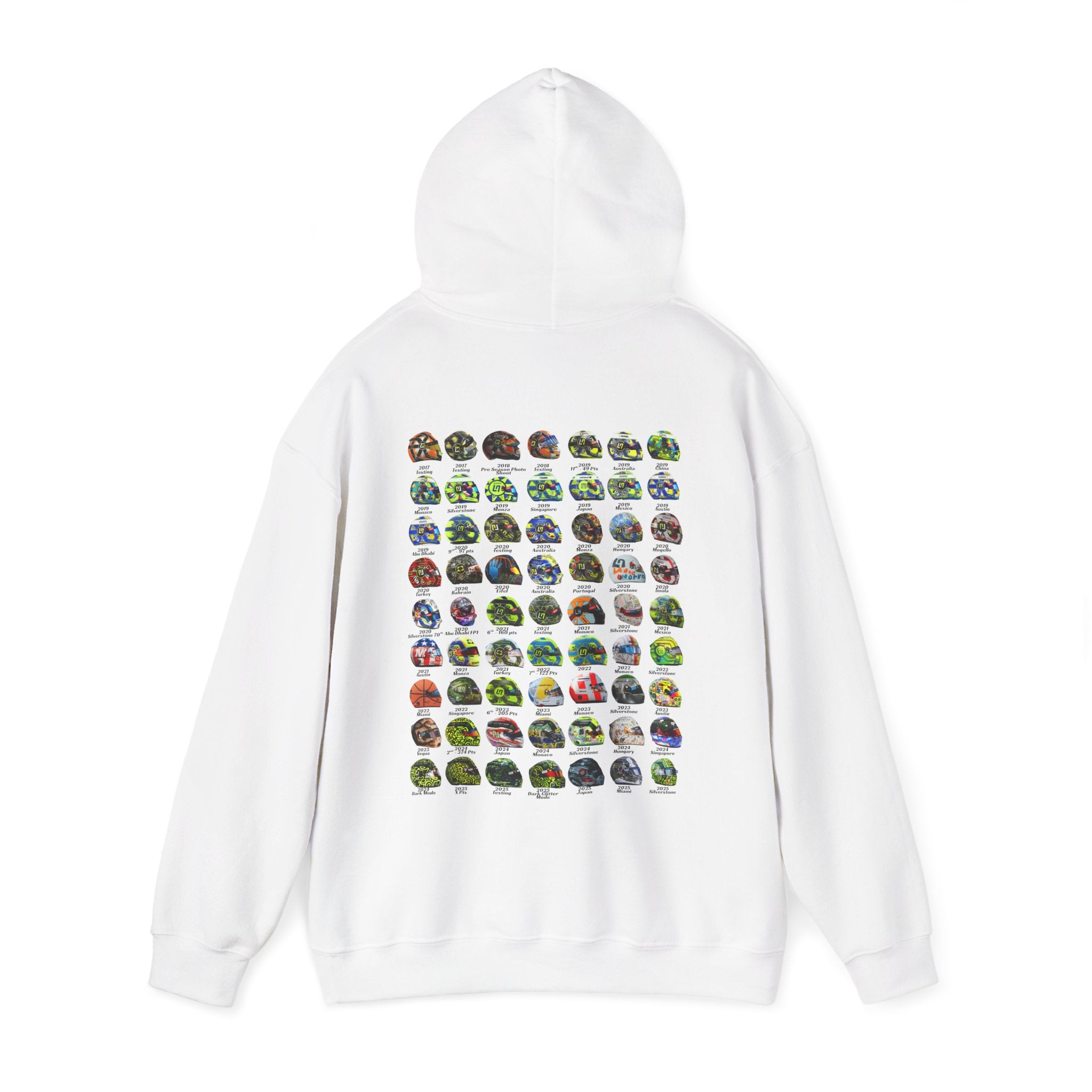 Lando Norris Hoodie - Every Helmet In His F1 Career