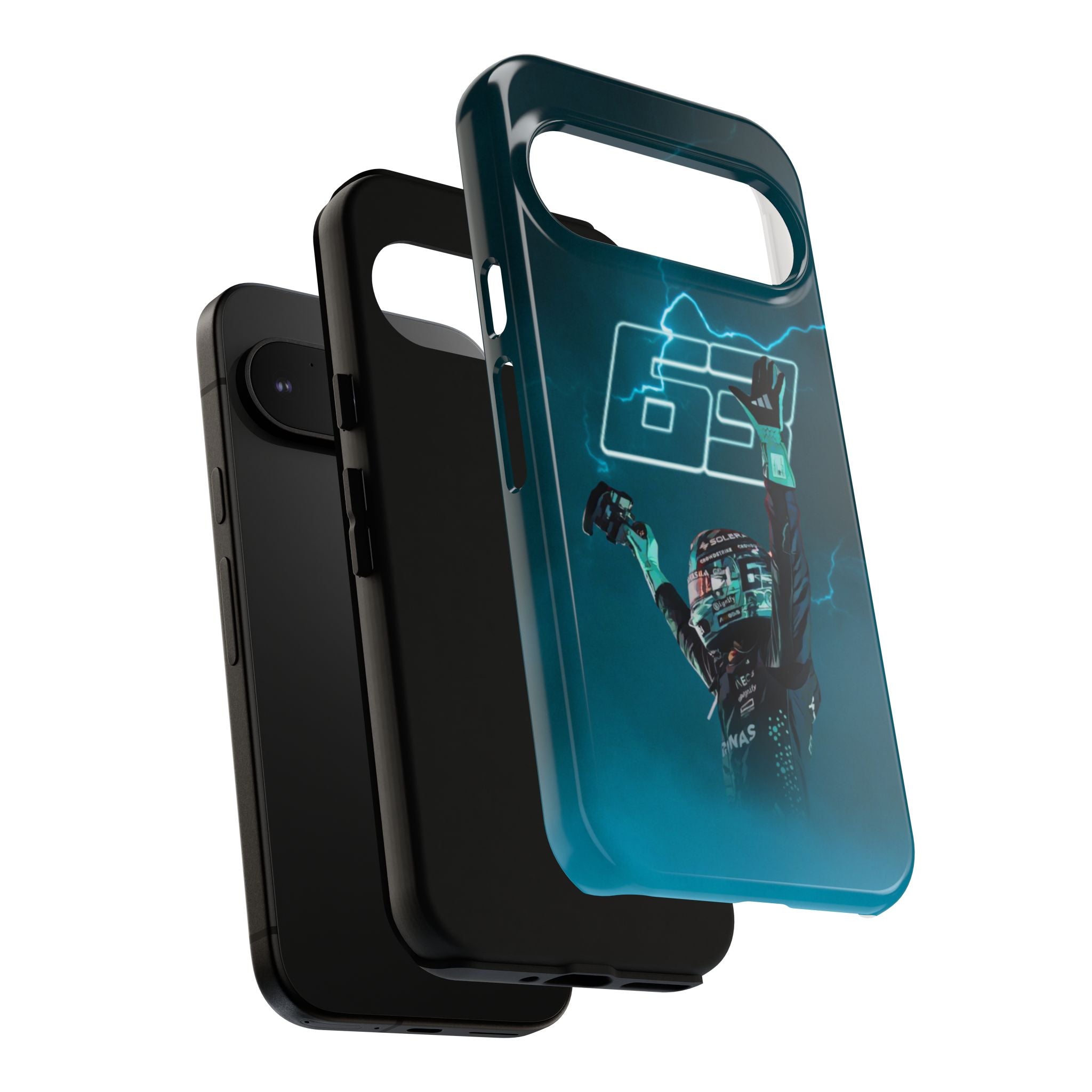 George Russell Blue Electric Phone Case (Glossy and Matte)