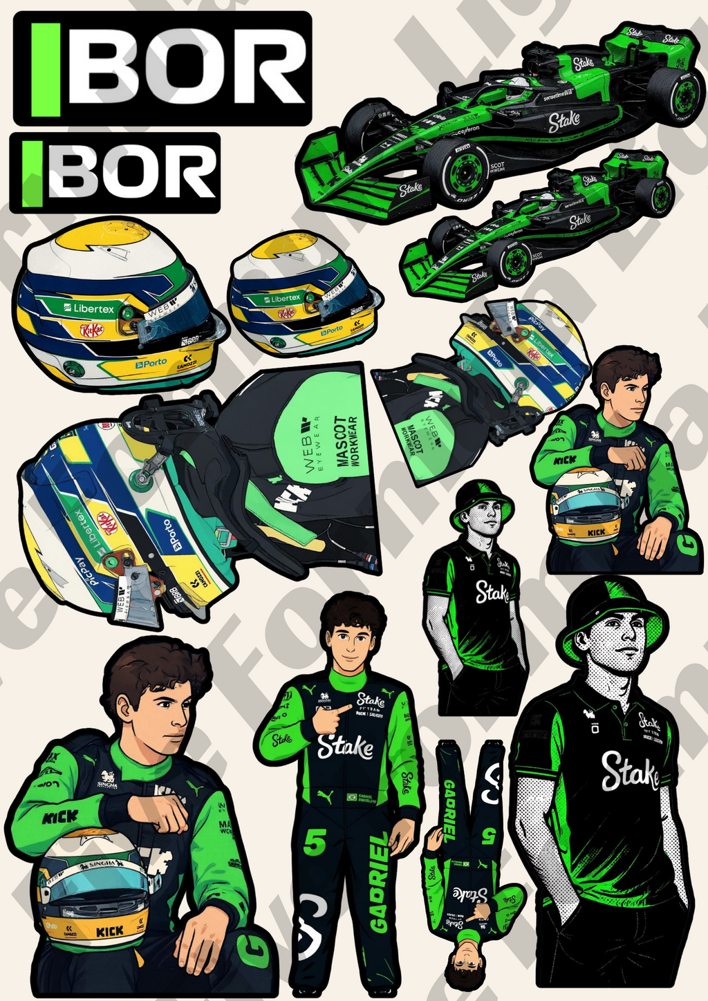 Gabriel Bortoleto Stickers