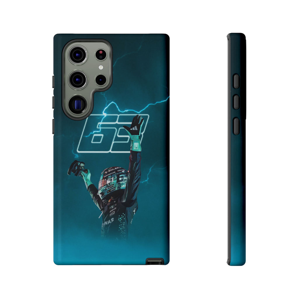 George Russell Blue Electric Phone Case (Glossy and Matte)