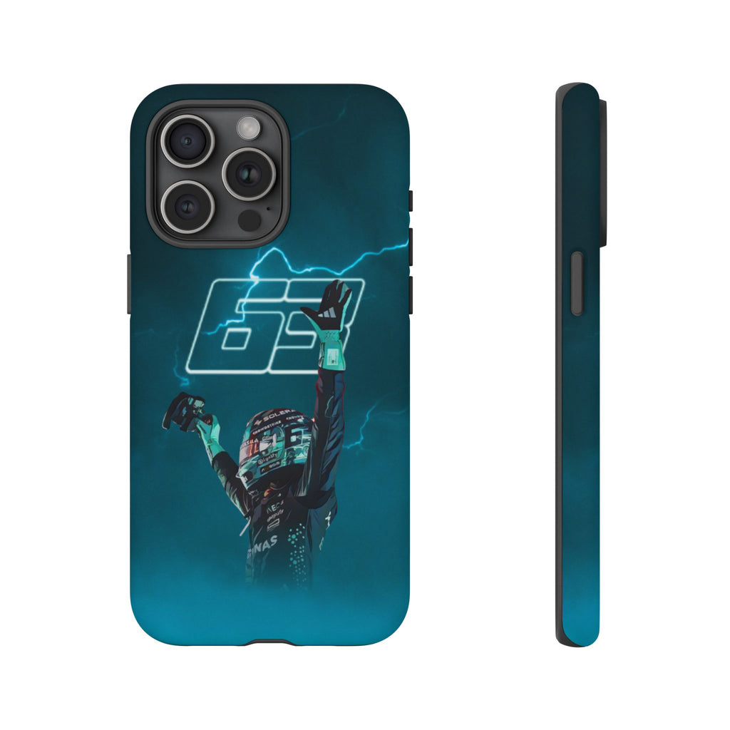 George Russell Blue Electric Phone Case (Glossy and Matte)