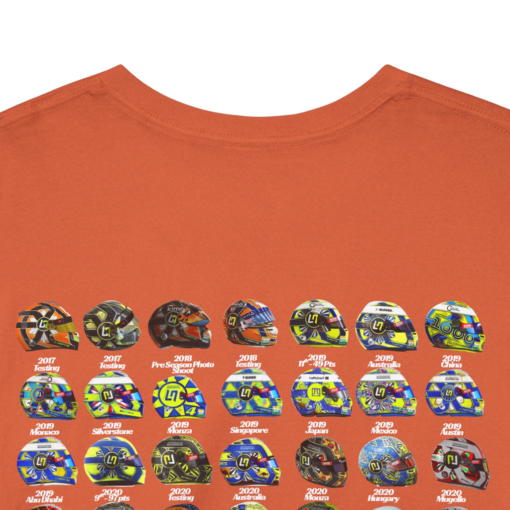 Lando Norris T-Shirt - Every Helmet In His F1 Career