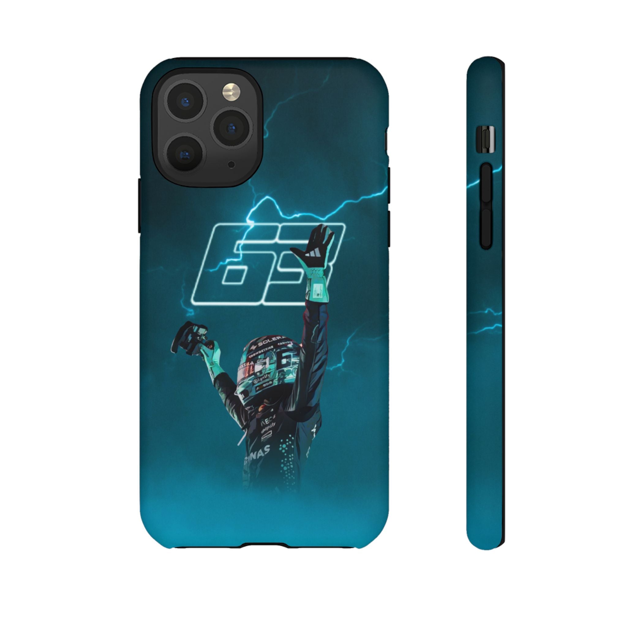 George Russell Blue Electric Phone Case (Glossy and Matte)
